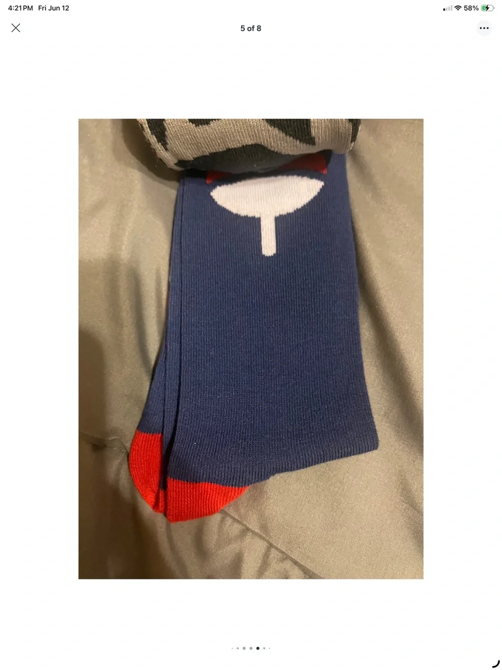 Ripple Junction Navy & Red Anime Crew Socks